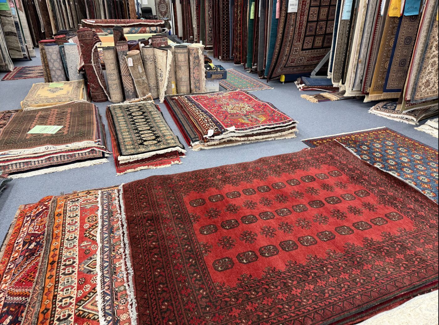 Rugs ready to explore inside the showroom